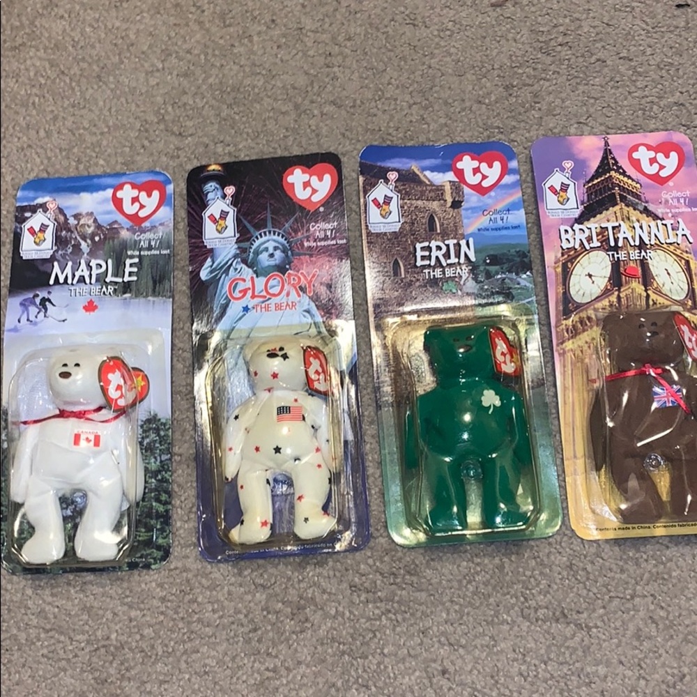 Complete set of McD’s international beanie babies